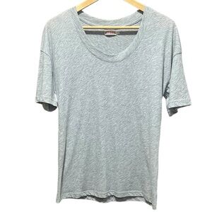 Organic John Patrick Gray Rounded V-Neck Super Soft Tee Shirt Size XS